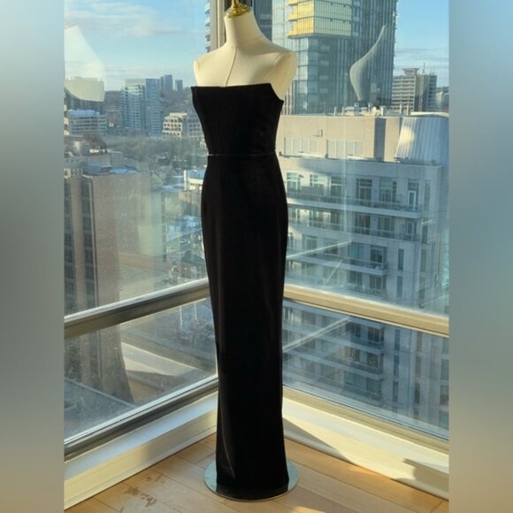 🆕 BRONX & BANCO 🧿 NWOT Florentina Corset Gown, Black Velvet, Sz S US 4 - Picture 9 of 13